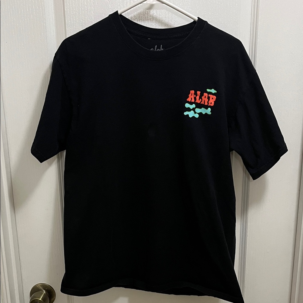 ALAB Black Short Sleeve Tee with Graphic Design